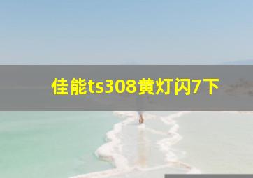 佳能ts308黄灯闪7下