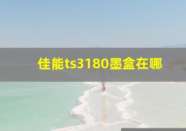 佳能ts3180墨盒在哪