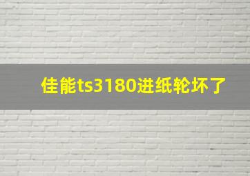 佳能ts3180进纸轮坏了