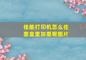 佳能打印机怎么往墨盒里加墨呢图片