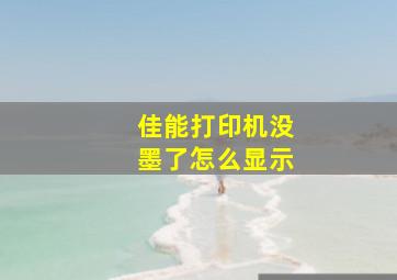 佳能打印机没墨了怎么显示