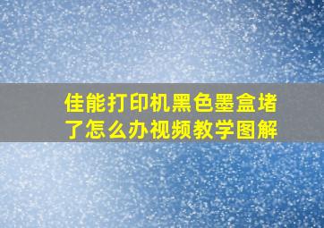 佳能打印机黑色墨盒堵了怎么办视频教学图解