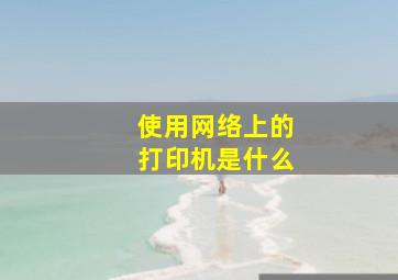 使用网络上的打印机是什么