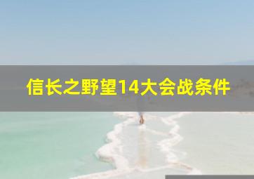 信长之野望14大会战条件