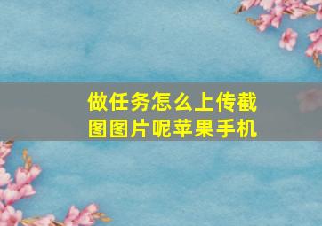 做任务怎么上传截图图片呢苹果手机