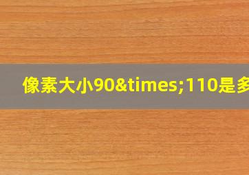 像素大小90×110是多大