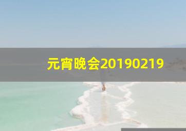 元宵晚会20190219