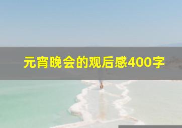 元宵晚会的观后感400字