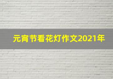 元宵节看花灯作文2021年