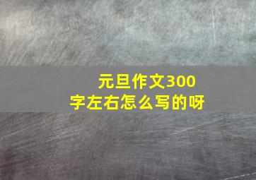 元旦作文300字左右怎么写的呀