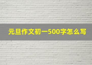 元旦作文初一500字怎么写