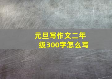 元旦写作文二年级300字怎么写