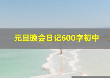 元旦晚会日记600字初中