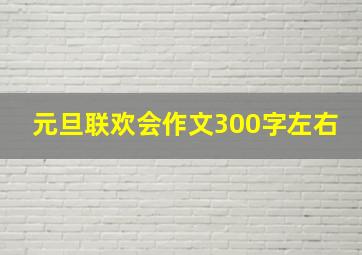 元旦联欢会作文300字左右