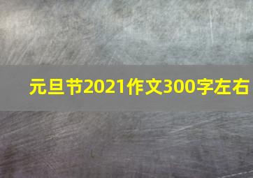 元旦节2021作文300字左右