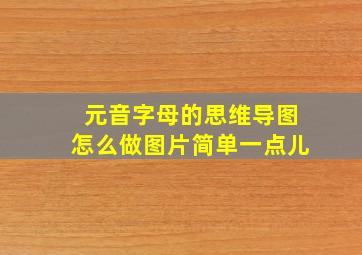 元音字母的思维导图怎么做图片简单一点儿