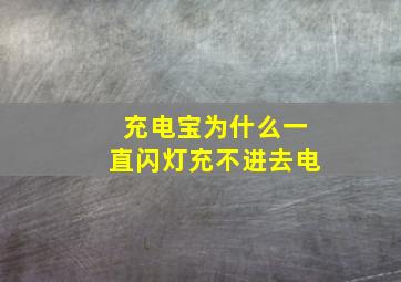 充电宝为什么一直闪灯充不进去电