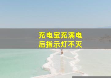 充电宝充满电后指示灯不灭