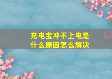 充电宝冲不上电是什么原因怎么解决