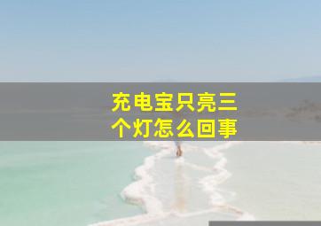 充电宝只亮三个灯怎么回事