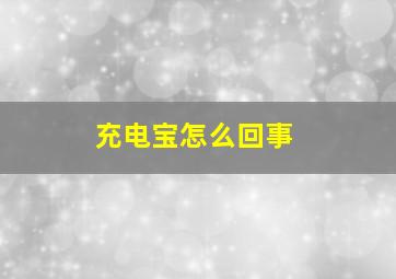 充电宝怎么回事