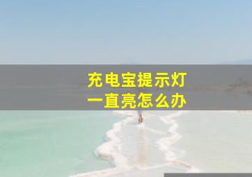 充电宝提示灯一直亮怎么办