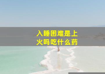 入睡困难是上火吗吃什么药