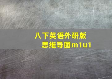 八下英语外研版思维导图m1u1