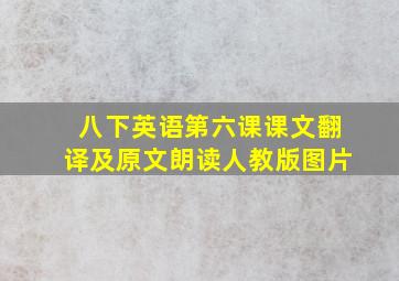 八下英语第六课课文翻译及原文朗读人教版图片