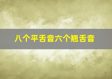 八个平舌音六个翘舌音