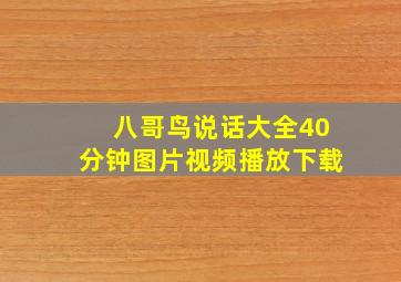 八哥鸟说话大全40分钟图片视频播放下载