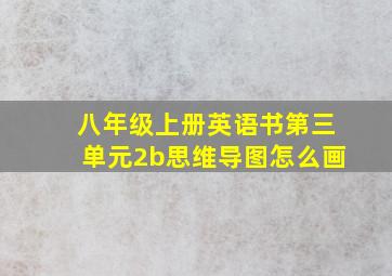 八年级上册英语书第三单元2b思维导图怎么画