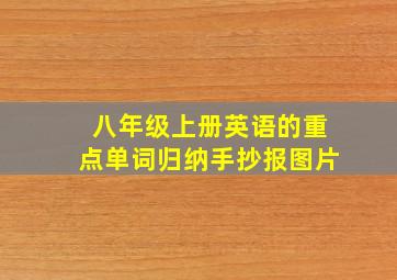 八年级上册英语的重点单词归纳手抄报图片