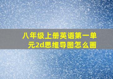 八年级上册英语第一单元2d思维导图怎么画