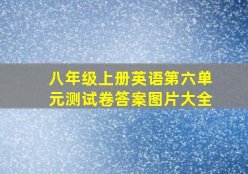 八年级上册英语第六单元测试卷答案图片大全