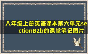 八年级上册英语课本第六单元sectionB2b的课堂笔记图片