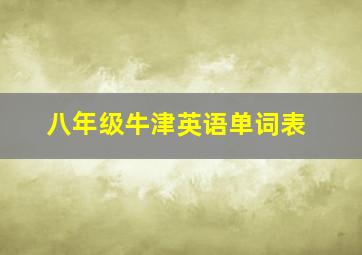 八年级牛津英语单词表