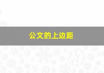 公文的上边距