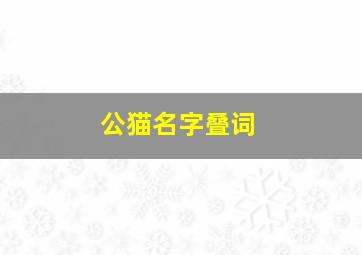 公猫名字叠词