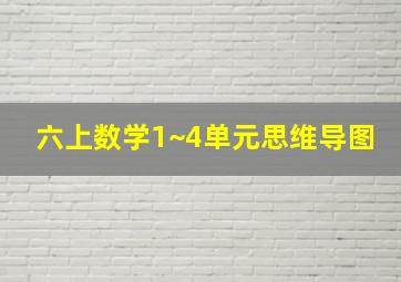 六上数学1~4单元思维导图