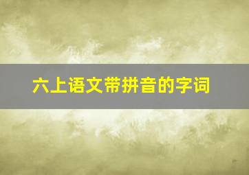 六上语文带拼音的字词