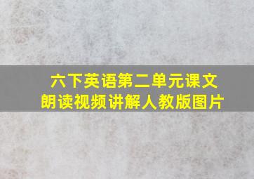 六下英语第二单元课文朗读视频讲解人教版图片