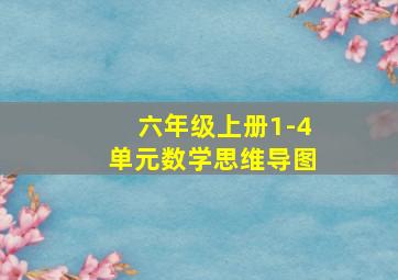 六年级上册1-4单元数学思维导图