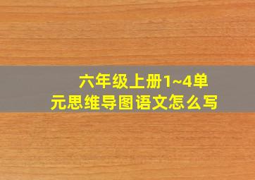 六年级上册1~4单元思维导图语文怎么写