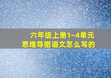 六年级上册1~4单元思维导图语文怎么写的