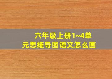 六年级上册1~4单元思维导图语文怎么画