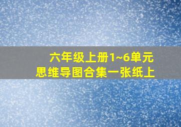 六年级上册1~6单元思维导图合集一张纸上