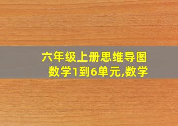 六年级上册思维导图数学1到6单元,数学