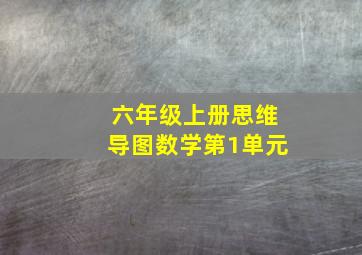 六年级上册思维导图数学第1单元