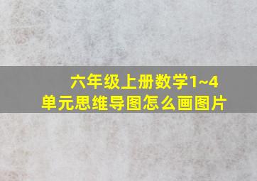 六年级上册数学1~4单元思维导图怎么画图片